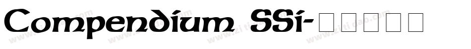 Compendium SSi字体转换